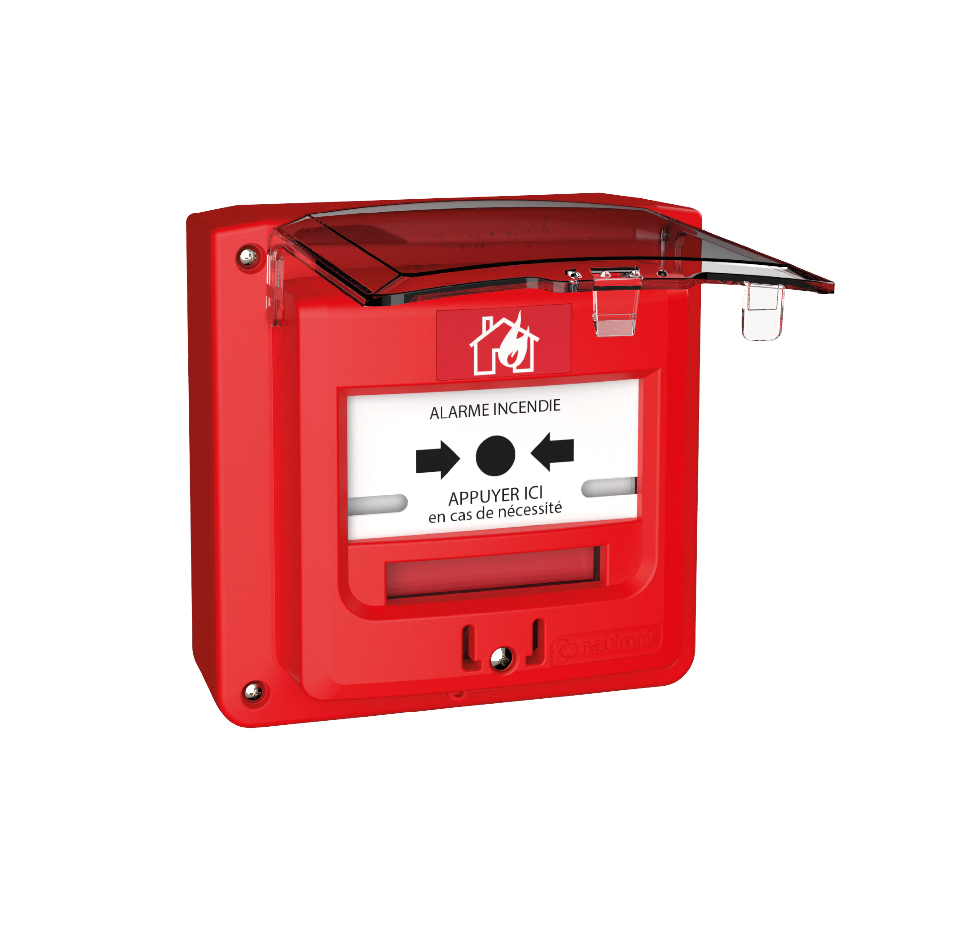 Neutronic Déclencheur manuel étanche avec capot à piles radio adressable TX4DME